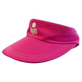 Isabel Marant Visor-Cap mit besticktem Logo Fuchsia Pink