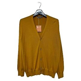 Loro Piana Kaschmir-Cardigan in Senfgelb Braun