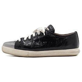 Miu Miu Black Patent Leather Women's Sneakers Black