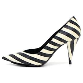 Saint Laurent Python Pattern Stripe Women's Shoes Multiple colors