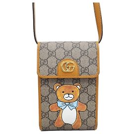 Gucci Bolso bandolera mini Teddy Bear GG Supreme Edición Limitada Multicolor