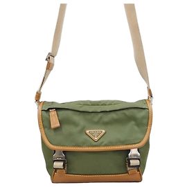Prada Borsa crossbody in nylon e pelle Multicolore