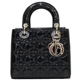 Dior Small Lady Bag Black Patent Nero