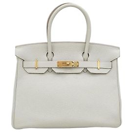 Hermès Birkin Togo Pearlgris Gold Hardware Stamp Weiß