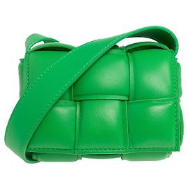 Bottega Veneta Sac Mini Cassette Intrecciato Vert