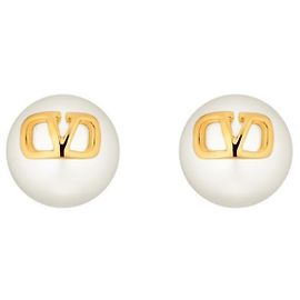 Valentino Boucles d'oreilles Garavani Vlogo Pearl Multicolore