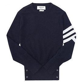 Thom Browne Four Bar Stripe Cashmere Navy Schwarz