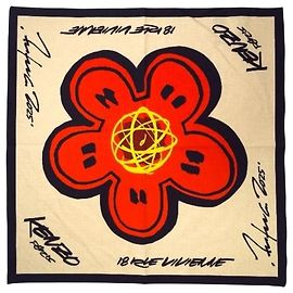 Kenzo Lenço bandana de algodão FUTURA Multicor