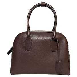 The row India Leather Shoulder Bag Chestnut ANS CHSS Black