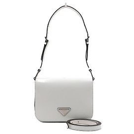 Prada Borsa a tracolla e borsa a spalla bianca spazzolata Bianco