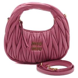 Miu Miu Mini Borsa Hobo Tote e Borsa a Tracolla Rosa Rosa