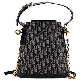Dior Oblique Cest Medium Tote Bag Shoulder Bag Crossbody Blue