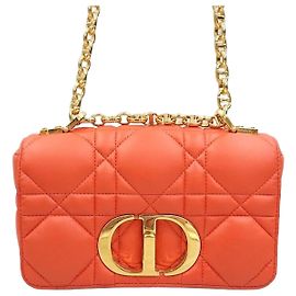 Dior Carobag Small Orange Gold Orange