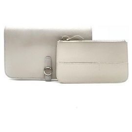 Hermès Dogon Langgeldbörse Weiß