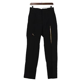 Fendi Black Wool FF Clip Men's Pants Black
