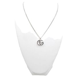 Gucci GG Marmont Anhänger Halskette Silber Silber