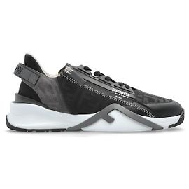 Fendi Flow Leather Low-top Sneakers Black
