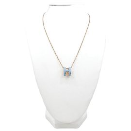 Hermès Colar Pendente Popash Blue Gold Azul