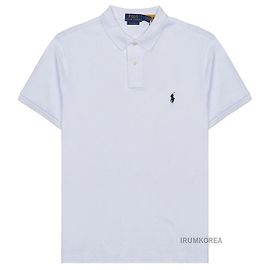 Ralph Lauren Herren Polo T-Shirt mit gesticktem Pony Weiß