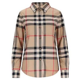 Burberry Camicia in cotone a scacchi Multicolore