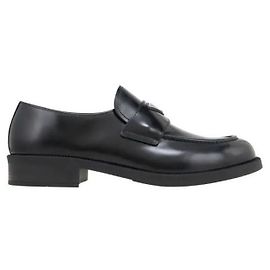 Prada Brushed Leather Loafers Black