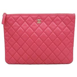 Chanel Clutch Classic Caviar Medium Series Rosa Rosa