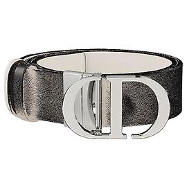 Dior Cinturón reversible Black Latte Smooth Calfskin Negro