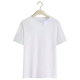Dior Camiseta ajustada de punto de algodón blanco Blanco