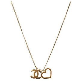 Chanel Collier Heart CC Gold Doré