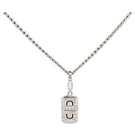 Bulgari Colar Parenthesis de diamantes Branco