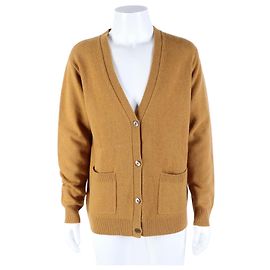 Dries Van Noten Long Sleeve Knit Cardigan Brown