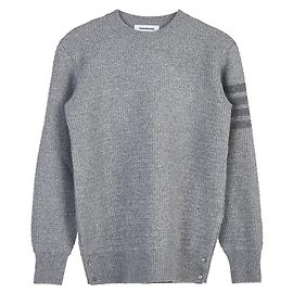 Thom Browne Malha de lã e cashmere diagonal para mulher Marrom