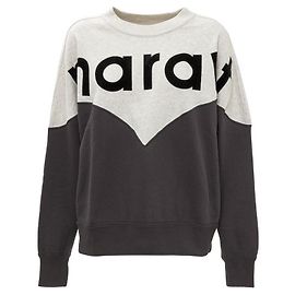 Isabel Marant Sweatshirt de Fleece em Preto Desbotado Preto