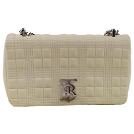 Burberry Bolsa Tiracolo com Corrente Pequena Rola Branco