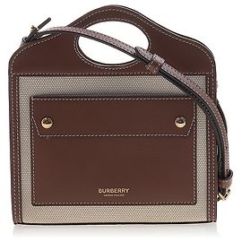 Burberry LS MICRO POCKET BAG
Mini borsa a tasca in pelle e tela bicolore Multicolore