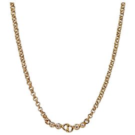 Dior Collier Cubic CD Gold Doré