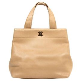 Chanel Borsa a tracolla CC Turnlock Beige Marrone