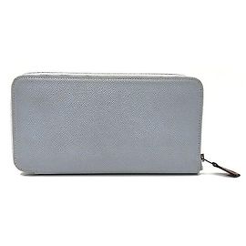 Hermès Silk Long Wallet Blue