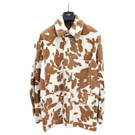 Fendi Lederjacke Orange Orange