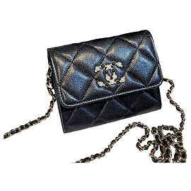 Chanel WOC Classic Pearl CC Logo Nero Mai Usata Nero