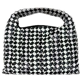 Bottega Veneta Gewebte Tasche in Schwarz-Weiß Weiß