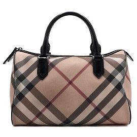 Burberry PVC Nova Check Canvas Boston Tote Bag Multiple colors