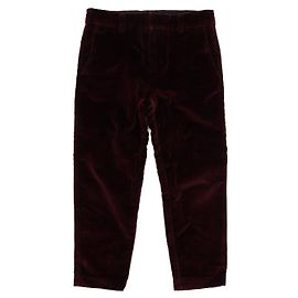 Calças Burberry de algodão cor Burgundy Vermelho