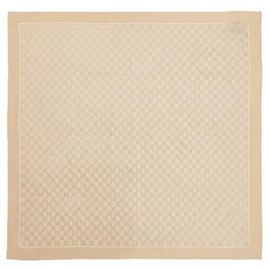 Gucci Lenço de sarja de seda com estampado laminado Branco