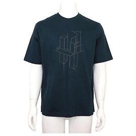Hermès Embroidered Logo Men's Short Sleeve T-Shirt Black