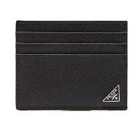 Prada Tarjetero para hombre de Saffiano Negro