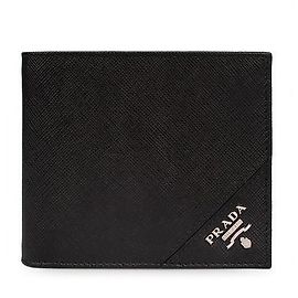 Prada Saffiano Men's Bifold Wallet Black