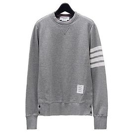 Thom Browne Herren-Sweatshirt mit diagonalen Streifen Braun