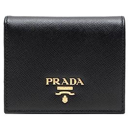 Prada Saffiano Leather Wallet Black
