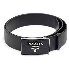 Prada Ceinture en cuir Noir